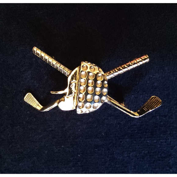 VTG Bob Hope Desert Classic Gold Vermeil Sterling Silver Golf Pin Palm Springs - Picture 2 of 5